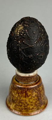 Lot 149 - A MUSTIKA STONE EGG SHAPED FROM BANTEN WEST...