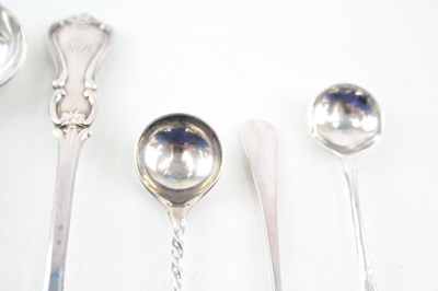 Lot 36 - 10X .925 STERLING SILVER CONDIMENT SPOONS INC GEORGIAN, VICTORIAN ETC