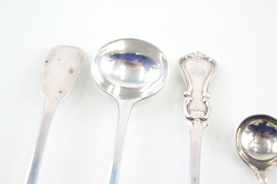 Lot 36 - 10X .925 STERLING SILVER CONDIMENT SPOONS INC GEORGIAN, VICTORIAN ETC