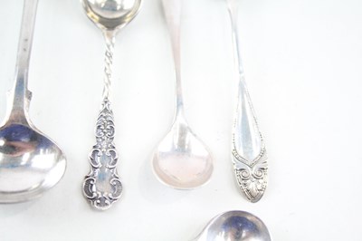 Lot 36 - 10X .925 STERLING SILVER CONDIMENT SPOONS INC GEORGIAN, VICTORIAN ETC