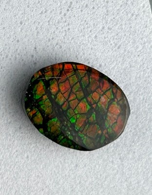 Lot 179 - AN AMMOLITE GEMSTONE FOSSIL SHELL OF AN...