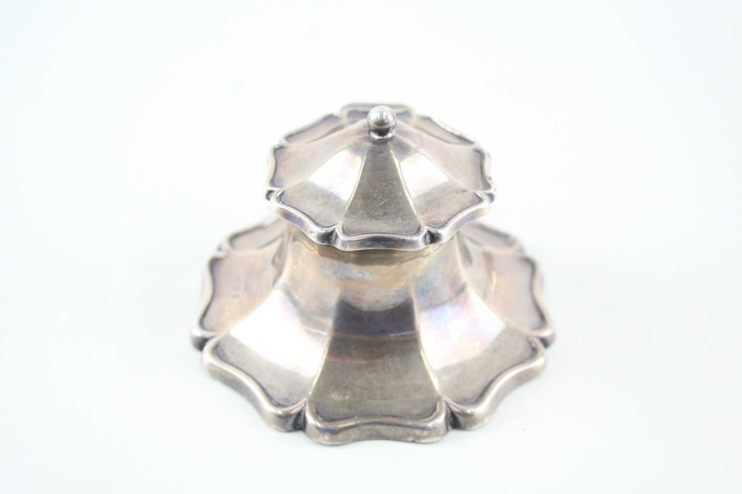 Lot 50 - .925 STERLING SILVER FILLED INKWELL