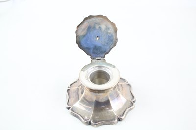 Lot 50 - .925 STERLING SILVER FILLED INKWELL