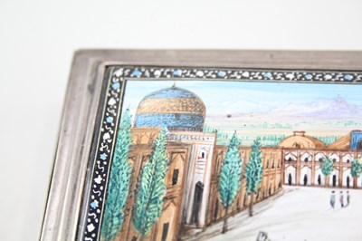 Lot 29 - .840 RUSSIAN SILVER ENAMEL DETAILED CIGARETTE BOX