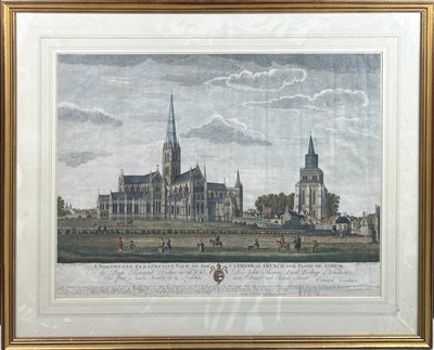 Lot 272 - A 19TH CENTURY HAND COLOURED ENGRAVING OF THE...