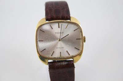 Lot 157 - MENS TISSOT STYLIST TV DIAL WATCH HAND-WIND WORKING