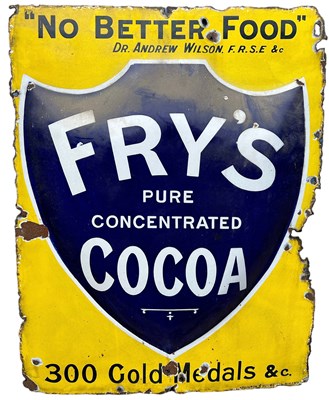 Lot 286 - AN ENAMEL SIGN FOR 'FRY'S PURE CONCERNTRATED...