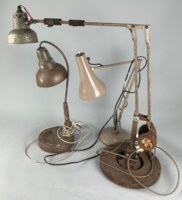 Lot 291 - A COLLECTION OF THREE INDUSTRIAL ANGLEPOISE...