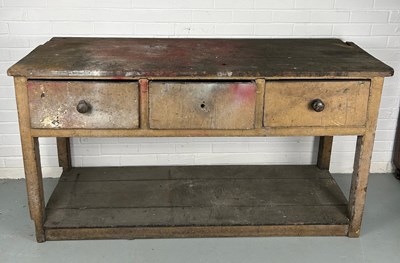 Lot 310 - A 19TH CENTURY COUNTRY HOUSE PINE DRESSER BASE...