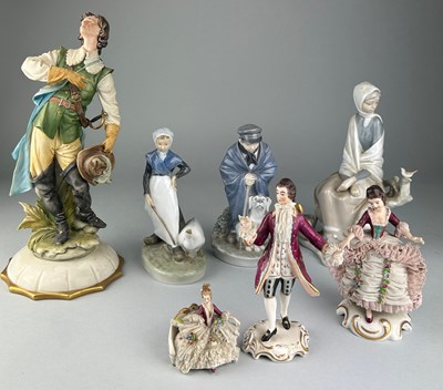 Lot 362 - A COLLECTION OF EIGHT CERAMIC FIGURES, 

One...