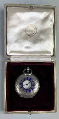 Lot 30 - A SILVER 800 HALF HUNTER POCKET WATCH