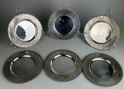 Lot 63 - A SET OF SIX FOREIGN SILVER PLATES (6) 

Each...