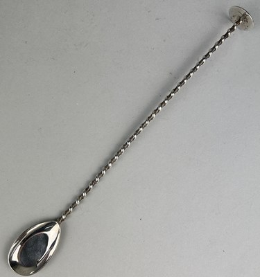 Lot 70 - AN ASPREY LONDON SILVER PLATE COCKTAIL STIRRER...