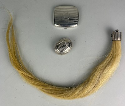 Lot 79 - A HORSEHAIR FLY SWAT WITH SILVER END ENGRAVED '...