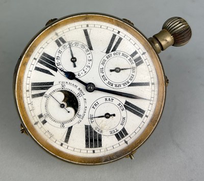 Lot 113 - AN UNUSUAL SWISS DESK CALENDAR MOONPHASE BALL...