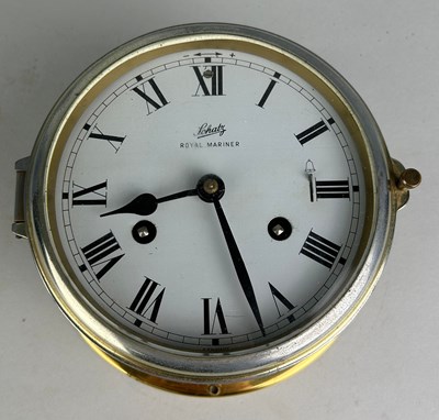 Lot 116 - A SCHATZ 'ROYAL MARINER' BULK HEAD CLOCK 