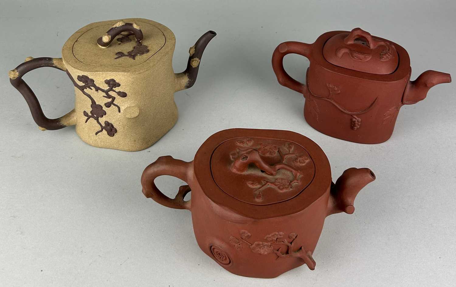 Lot 154 - A COLLECTION OF THREE CHINESE YIXING CLAY...