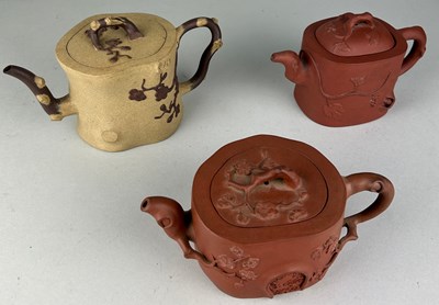 Lot 154 - A COLLECTION OF THREE CHINESE YIXING CLAY...