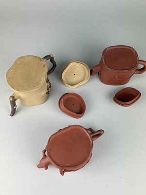 Lot 154 - A COLLECTION OF THREE CHINESE YIXING CLAY...