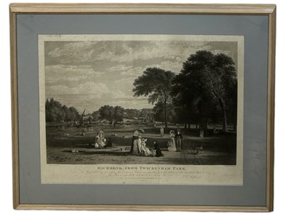 Lot 539 - CHARLES HEATH AFTER CHRISTOPHER HOFLAND: A PRINT DEPICTING RICHMOND, FROM TWICKENHAM PARK