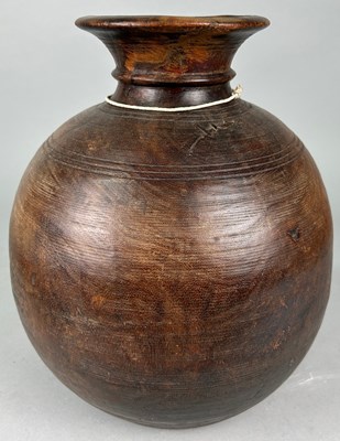 Lot 178 - AN AFRICAN STORAGE JAR, 

33cm x 28cm