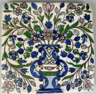 Lot 213 - A CERAMIC TILE AFTER WILLIAM DE MORGAN...