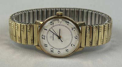 Lot 63 - A 9CT GOLD OMEGA LADIES WRISTWATCH