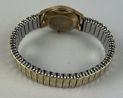 Lot 63 - A 9CT GOLD OMEGA LADIES WRISTWATCH