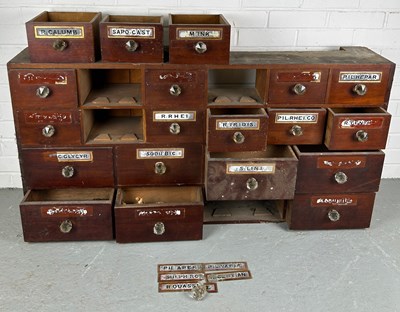 Lot 454 - A LARGE EARLY 20TH CENTURY APOTHECARY CABINET...