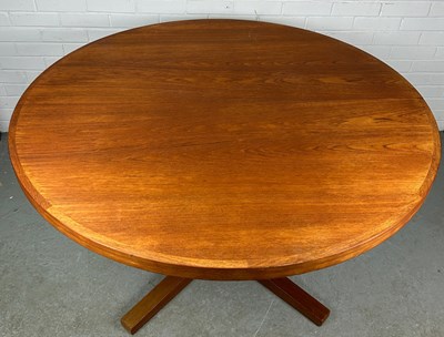 Lot 496 - A HELTBORG MOBLER TEAK CIRCULAR EXTENDING...