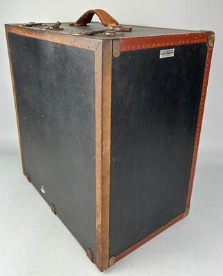 Lot 517 - AN ANTIQUE PORTABLE FILING TRUNK