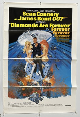 Lot 336 - JAMES BOND 'DIAMONDS ARE FOREVER' 1980'S RE-RELEASE FILM POSTER