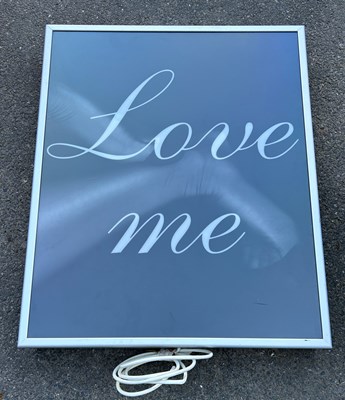 Lot 545 - AGENT PROVOCATEUR: A LIGHT BOX 'LOVE ME'
89cm...