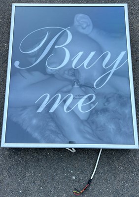 Lot 548 - AGENT PROVOCATEUR: A LIGHT BOX 'BUY ME' 

89cm...