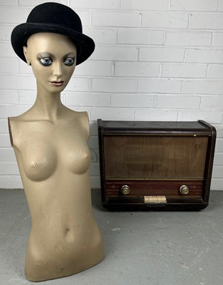 Lot 553 - ANTIQUE MANNEQUIN IN A BOWLER HAT, 

Along...