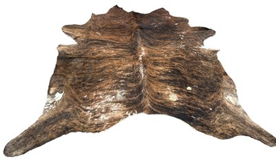 Lot 557 - A LARGE COW HIDE RUG,

195cm x 180cm