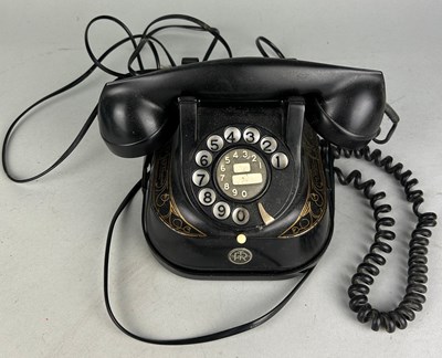 Lot 562 - A 1950S BLACK BAKELITE TELEPHONE