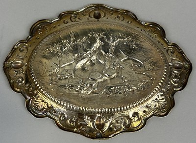 Lot 51 - A VICTORIAN SILVER DISH WITH REPOUSSE...