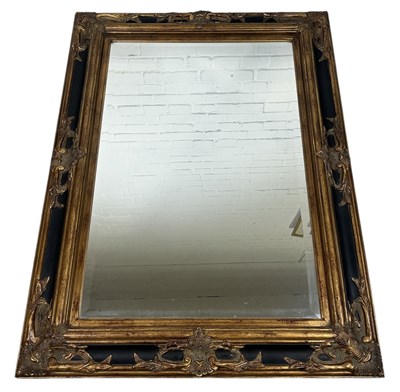 Lot 657 - A LARGE MODERN PAINTED WALL MIRROR IN THE 18TH CENTURY MANNER