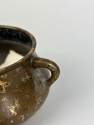 Lot 1 - A CHINESE 17TH OR 18TH CENTURY BRONZE CENSER...