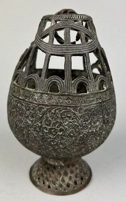 Lot 20 - A 20TH CENTURY MUGHAL BRONZE CENSER, 

16cm x...