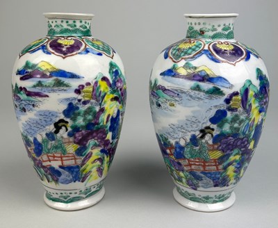 Lot 79 - A PAIR OF CHINESE VASES DECORATED WITH FIGURES...