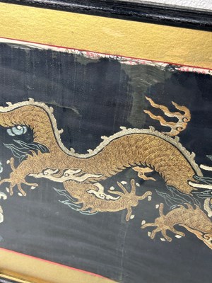 Lot 94 - A 19TH CENTURY CHINESE EMBROIDERED SILK PANEL...