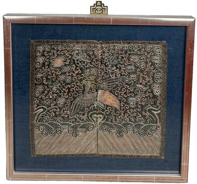 Lot 96 - A CHINESE MANDARIN SQUARE CIRCA 1830-50, CIVIL...