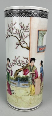 Lot 114A - A MID 20TH CENTURY CHINESE SLEEVE VASE OR HAT...