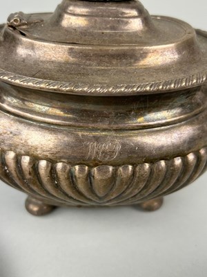Lot 141 - A SILVER TEA POT MILK JUG AND SUGAR BOWL,...