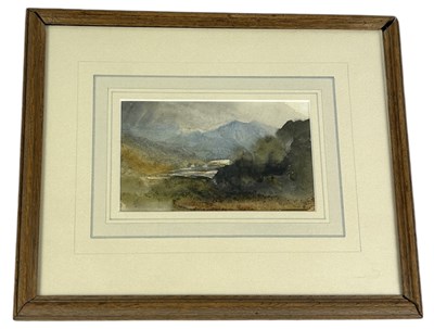 Lot 475 - DAVID COX JUNIOR (1809-1885): A WATERCOLOUR PAINTING ON PAPER TITLED 'A VALLEY'