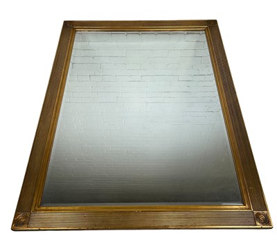 Lot 692 - A LARGE MODERN GOLD PAINTED WALL MIRROR 140cm...