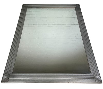 Lot 655A - A MODERN SILVER PAINTED WALL MIRROR