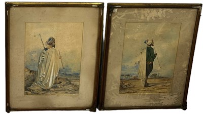 Lot 459 - A PAIR OF WATERCOLOUR PAINTINGS ON PAPER...